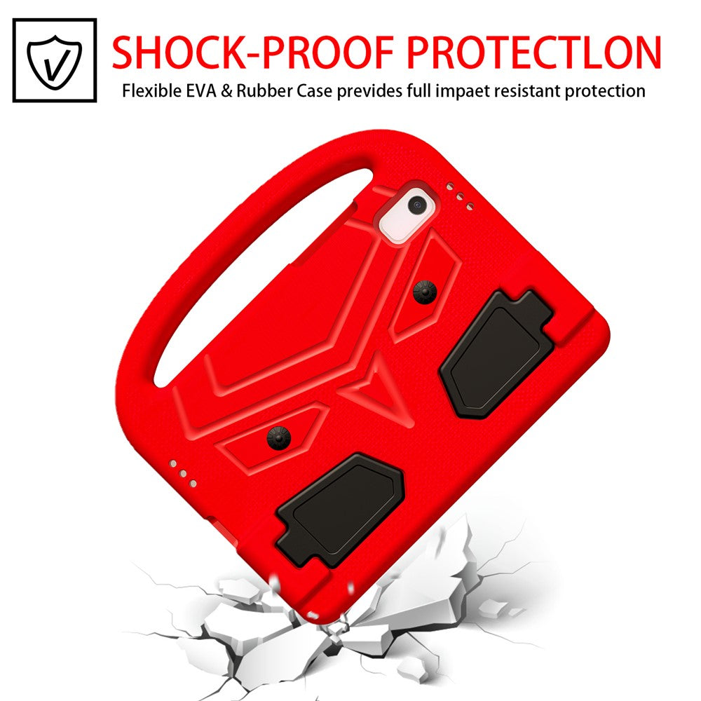 For Lenovo Tab M9 Sparrow Style EVA Case Foldable Kickstand Tablet Protective Cover with Portable Handle - Red