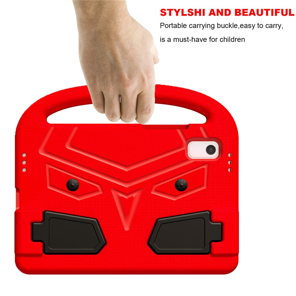 For Lenovo Tab M9 Sparrow Style EVA Case Foldable Kickstand Tablet Protective Cover with Portable Handle - Red