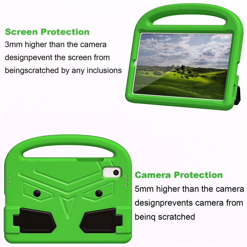 For Lenovo Tab M9 Sparrow Style EVA Case Foldable Kickstand Tablet Protective Cover with Portable Handle - Green