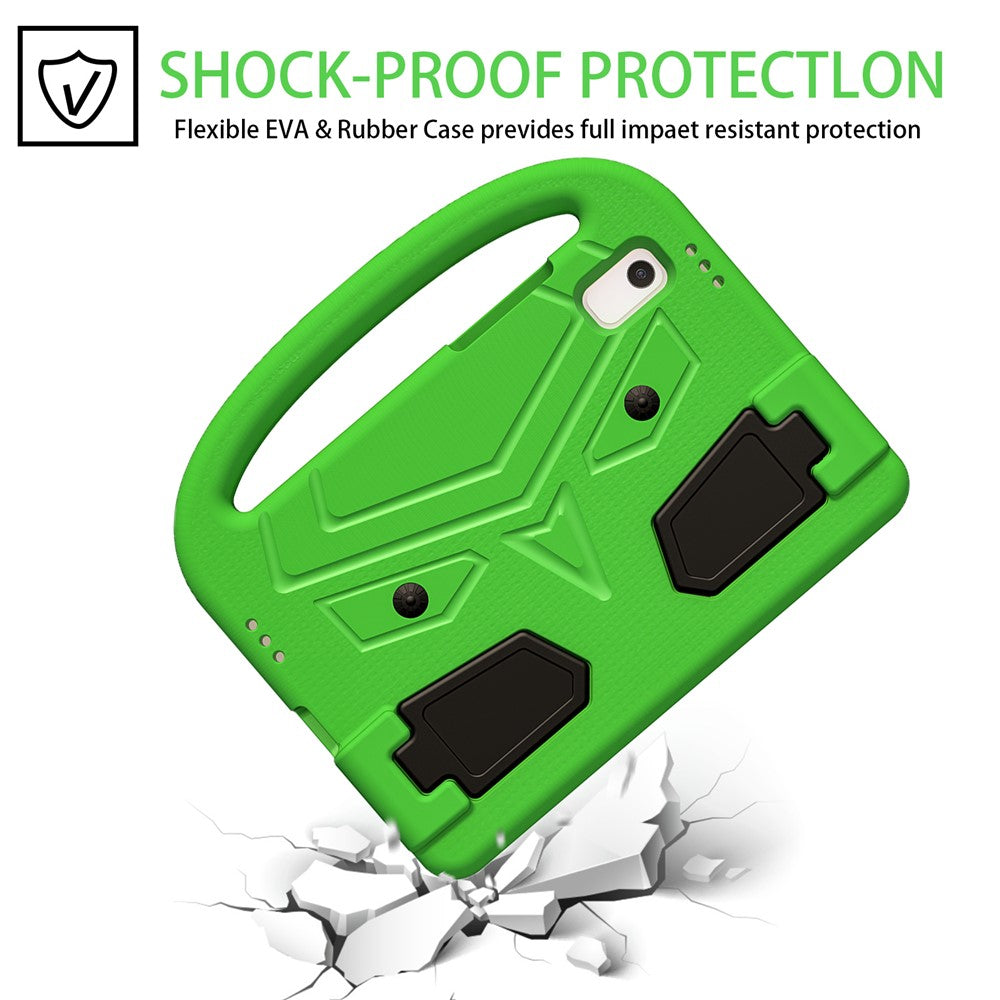 For Lenovo Tab M9 Sparrow Style EVA Case Foldable Kickstand Tablet Protective Cover with Portable Handle - Green