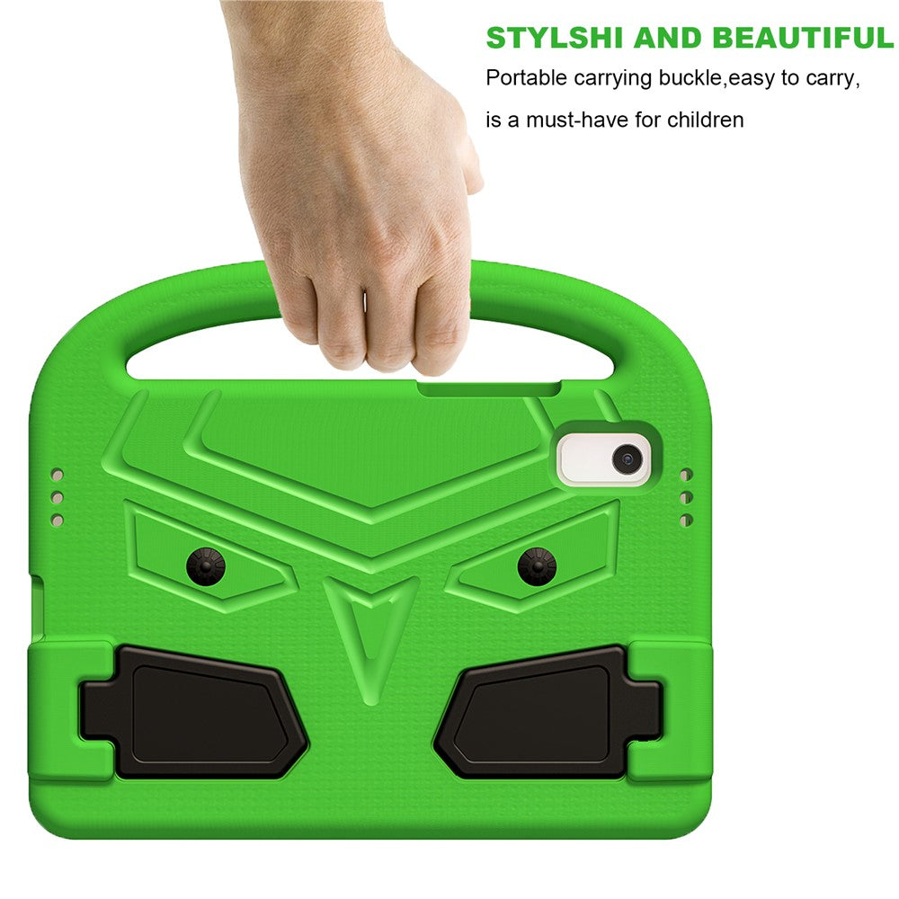 For Lenovo Tab M9 Sparrow Style EVA Case Foldable Kickstand Tablet Protective Cover with Portable Handle - Green