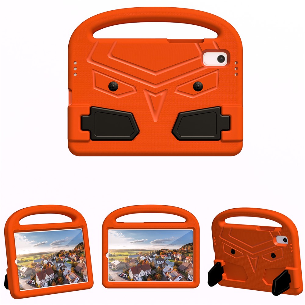 For Lenovo Tab M9 Sparrow Style EVA Case Foldable Kickstand Tablet Protective Cover with Portable Handle - Orange