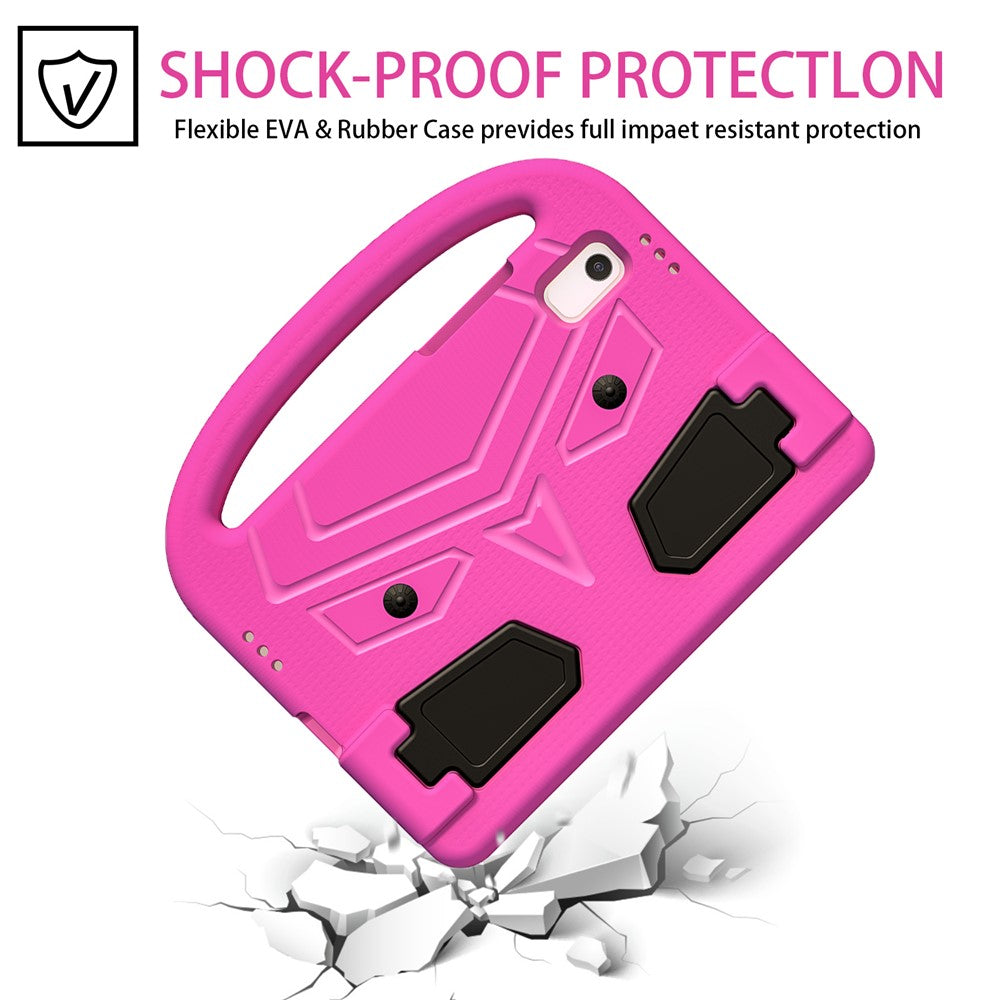 For Lenovo Tab M9 Sparrow Style EVA Case Foldable Kickstand Tablet Protective Cover with Portable Handle - Rose