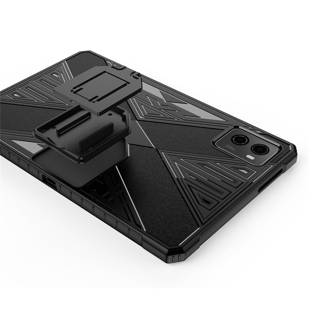 PC+TPU Hybrid Tablet Case for Lenovo Legion Y700 (2023) Foldable Kickstand Drop-proof Tablet Cover - Black