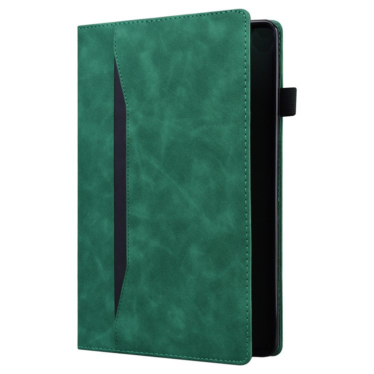 For Samsung Galaxy Tab S9+ Wallet Tablet Case Business PU Leather Stand Pencil Holder Loop Stand Cover - Green