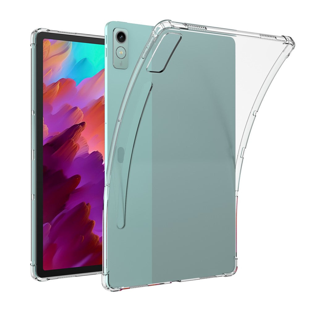 For Lenovo Tab P12 Flexible TPU Cell Phone Cover Transparent Reinforced Corners Back Case