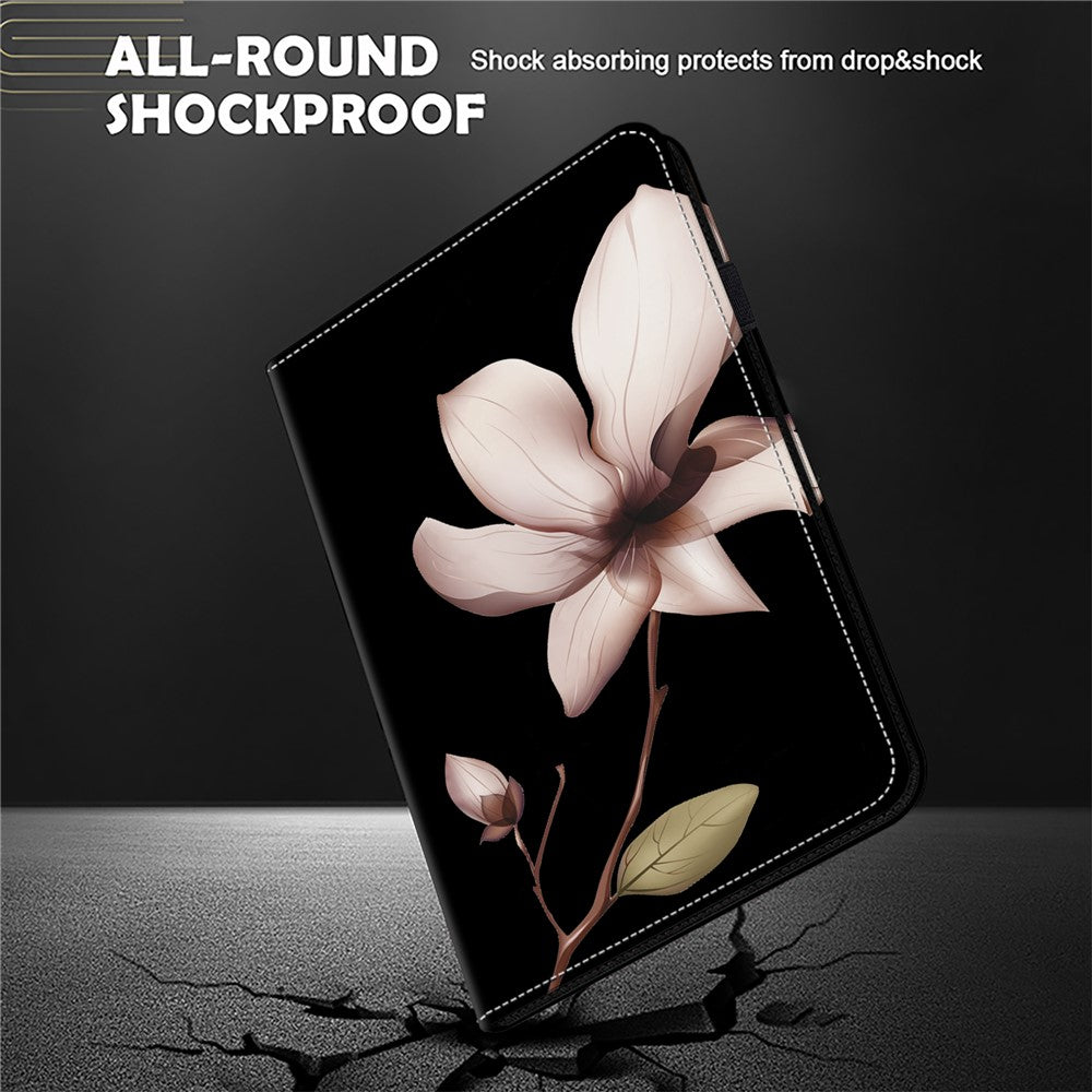 Anti-scratch PU Leather Tablet Case For Lenovo Tab P11 Gen 2 Pattern Printing Stand Card Holder Cover - Datura Flower