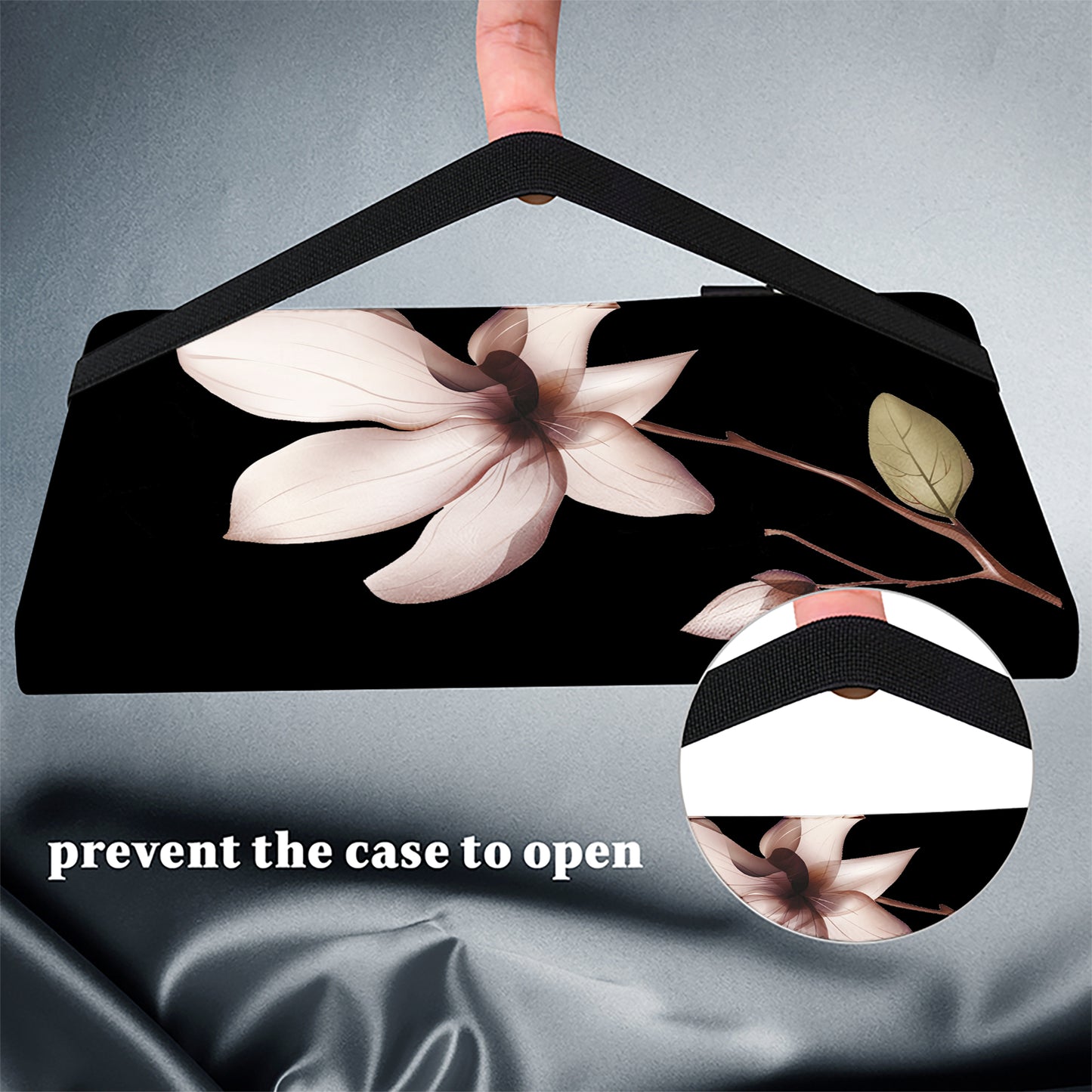 For Samsung Galaxy Tab S10+ / S9+ / S9 FE+ All-Inclusive Protection PU Leather TPU Tablet Stand Case Pattern Printing Cover - Datura Flower