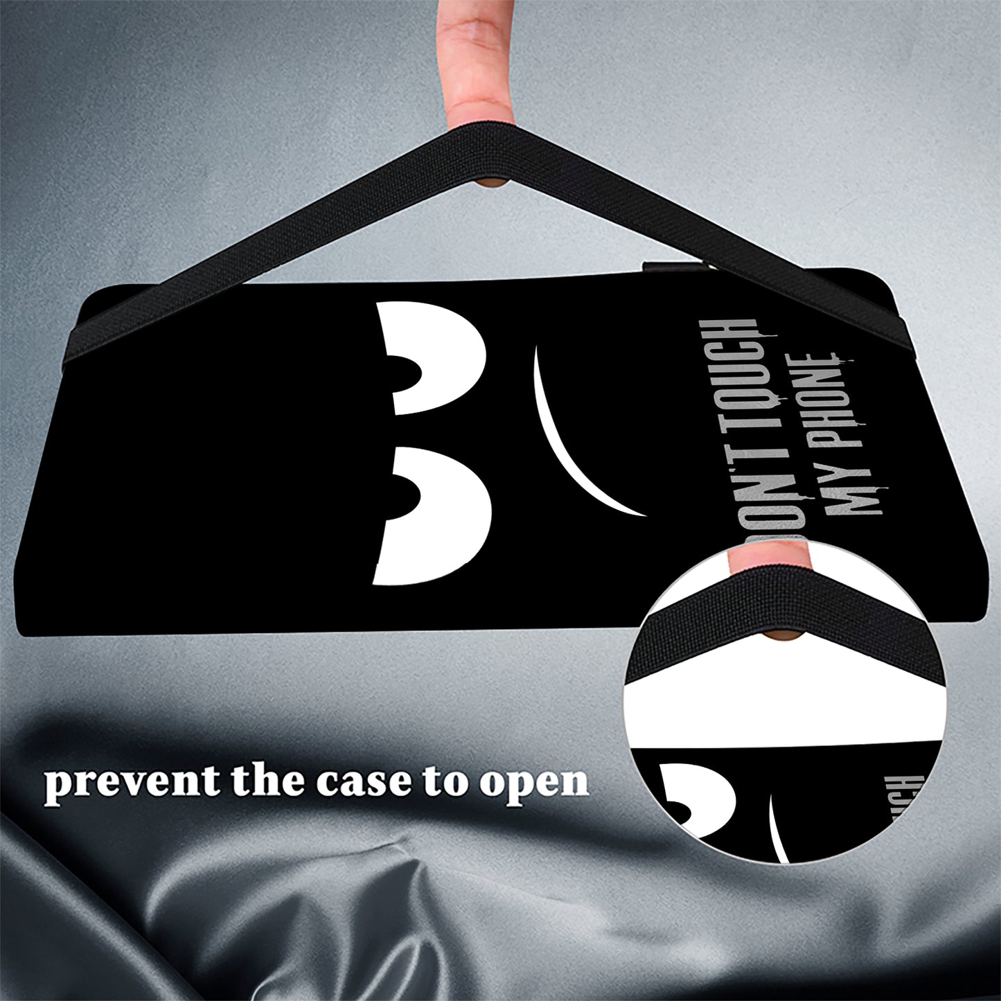 For Samsung Galaxy Tab S10+ / S9+ / S9 FE+ All-Inclusive Protection PU Leather TPU Tablet Stand Case Pattern Printing Cover - Don't Touch My Phone