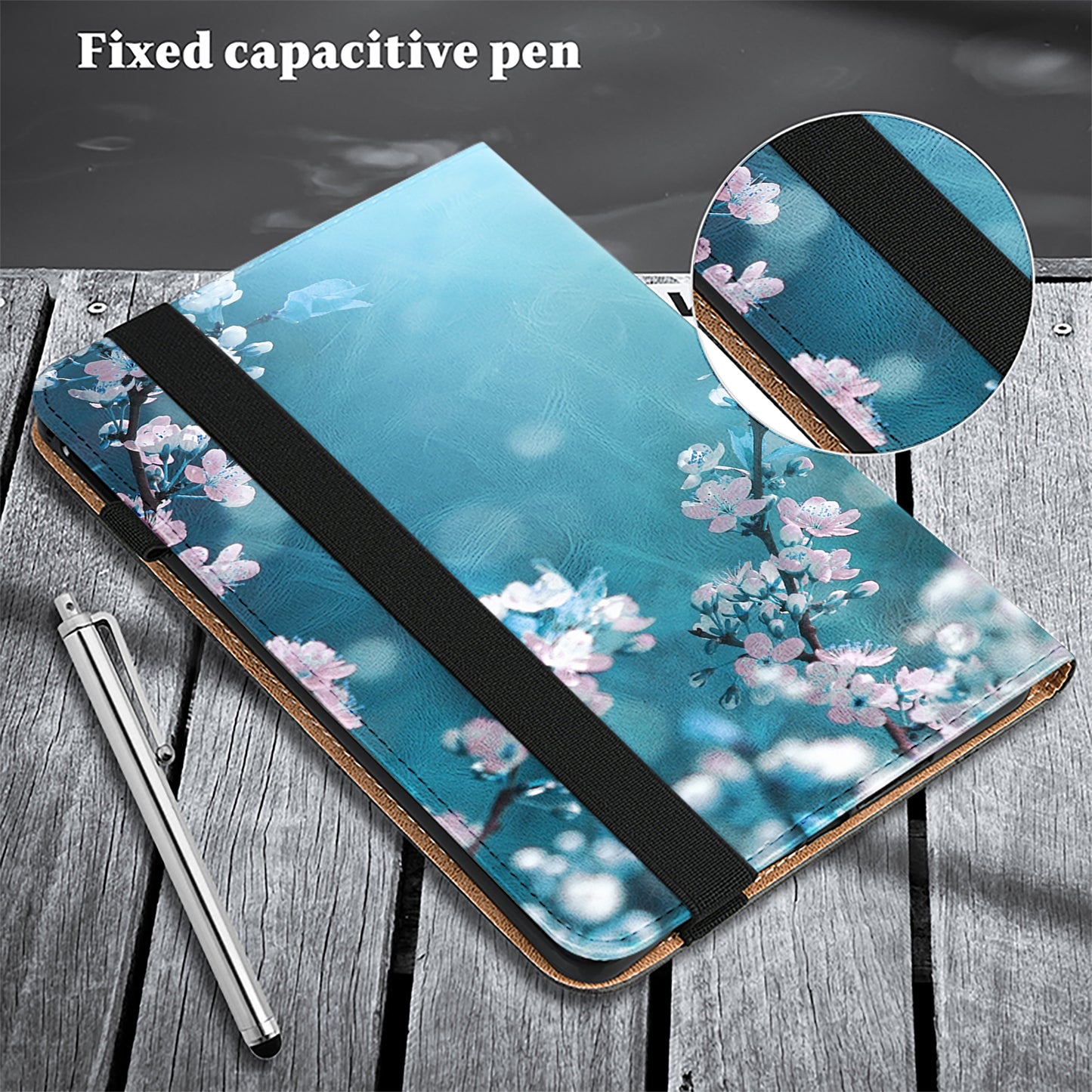 For Samsung Galaxy Tab S10+ / S9+ / S9 FE+ All-Inclusive Protection PU Leather TPU Tablet Stand Case Pattern Printing Cover - Plum Blossom