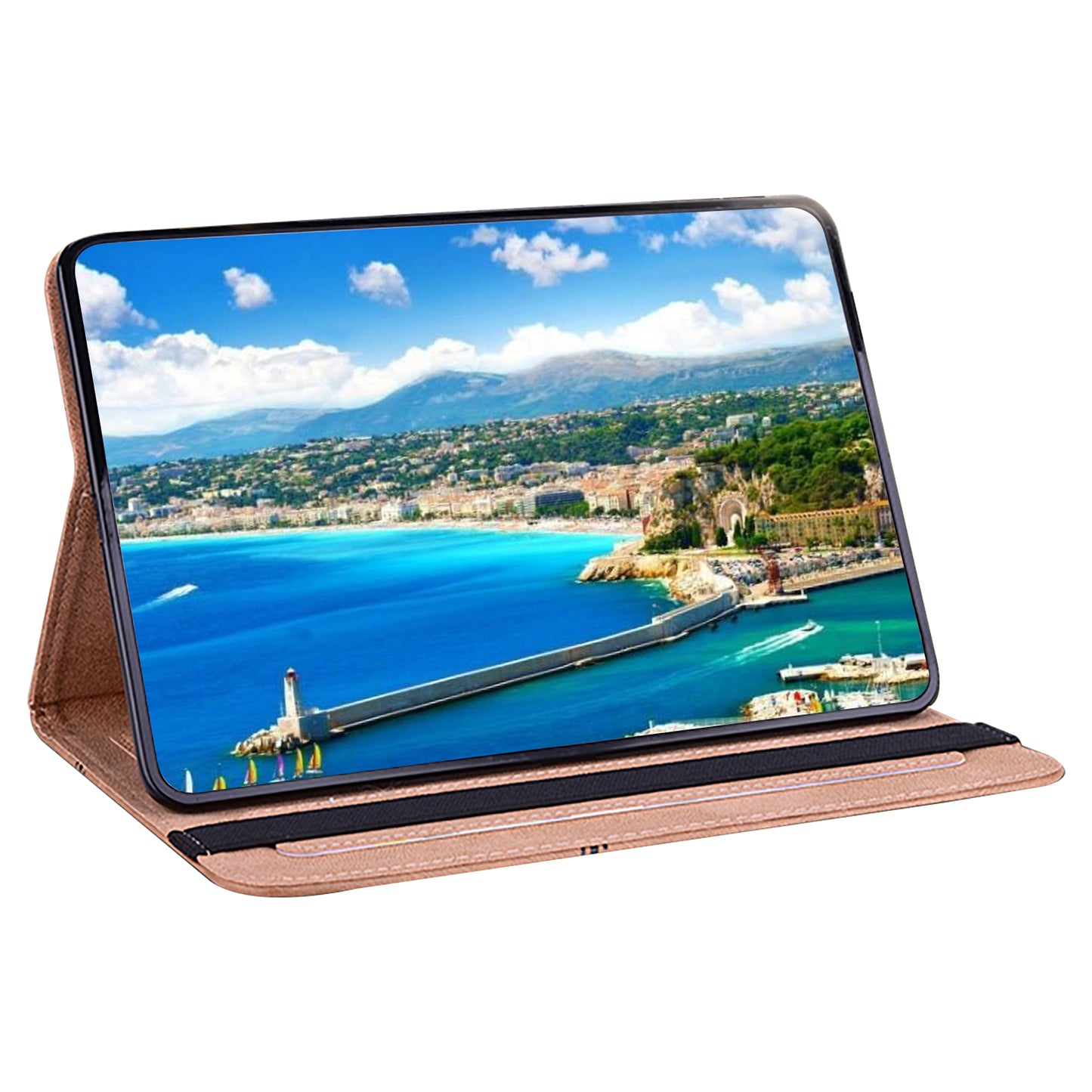 For Samsung Galaxy Tab S10+ / S9+ / S9 FE+ All-Inclusive Protection PU Leather TPU Tablet Stand Case Pattern Printing Cover - Rose