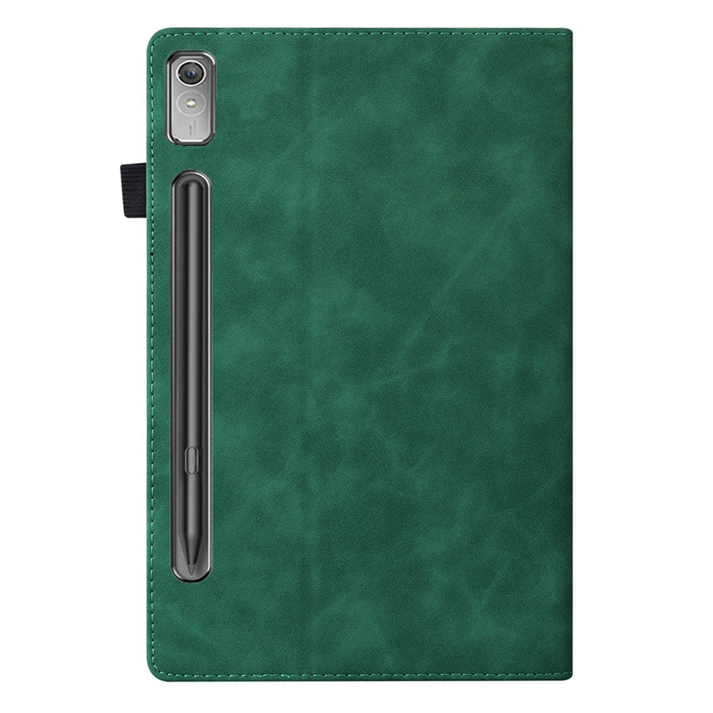 For Lenovo Tab P12 PU Leather Tablet Case Wallet Stand Full Protection Tablet Cover - Green