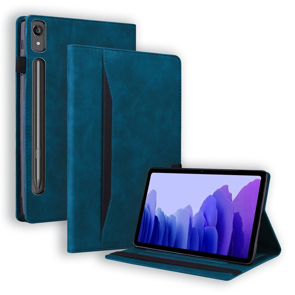 For Lenovo Tab P12 PU Leather Tablet Case Wallet Stand Full Protection Tablet Cover - Blue