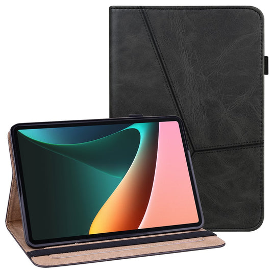 For Lenovo Xiaoxin Pad Pro 12.7 inch PU Leather Case Stand Card Holder Tablet Cover - Black