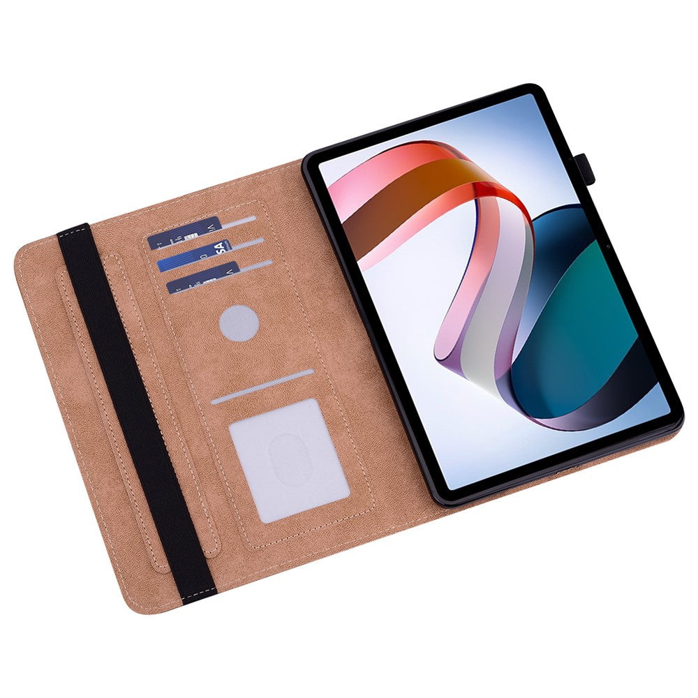 For Lenovo Xiaoxin Pad Pro 12.7 inch PU Leather Case Stand Card Holder Tablet Cover - Red