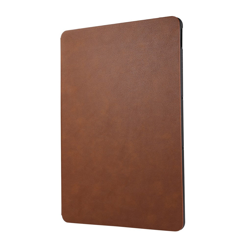 For Lenovo Xiaoxin Pad Pro 12.7 inch Case Shockproof PU Leather Flip Tablet Cover with Stand - Brown