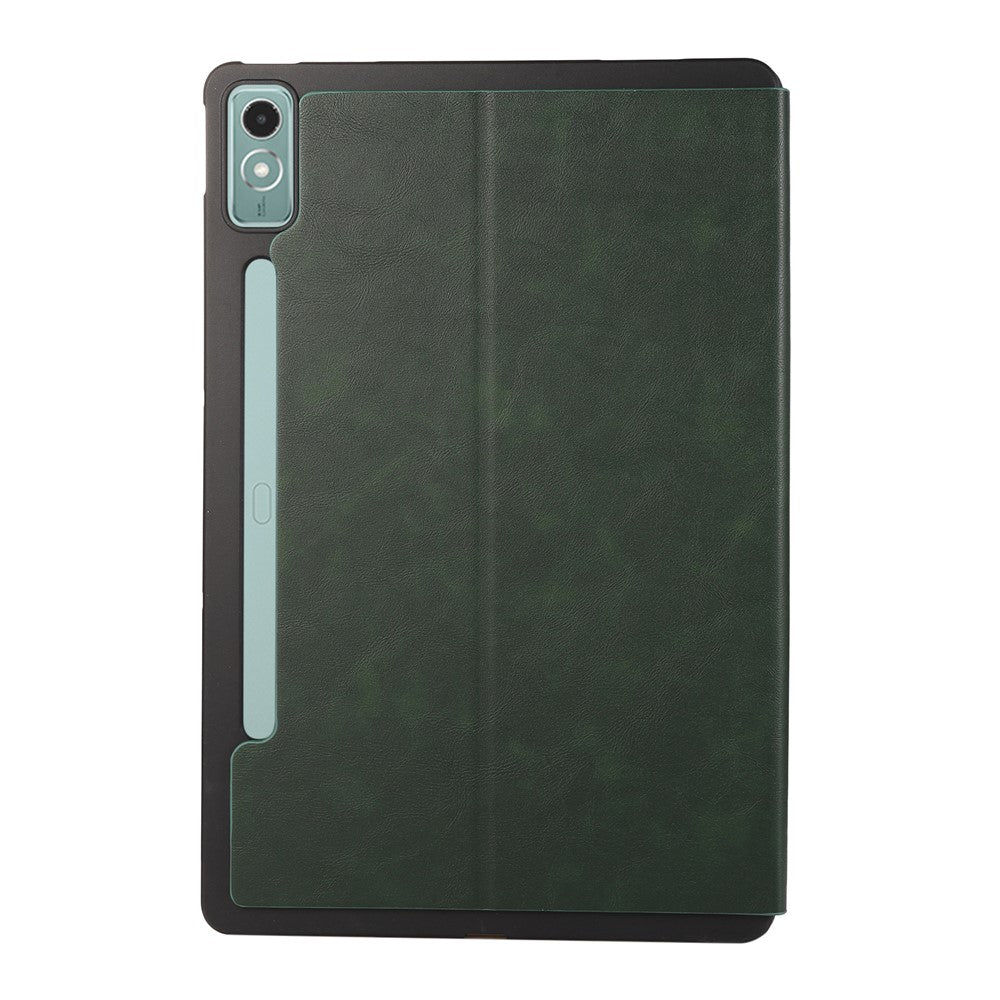 For Lenovo Xiaoxin Pad Pro 12.7 inch Case Shockproof PU Leather Flip Tablet Cover with Stand - Green
