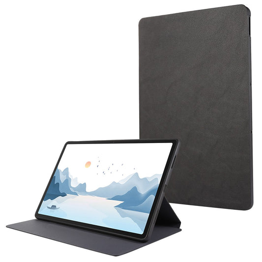 For Lenovo Xiaoxin Pad Pro 12.7 inch Case Shockproof PU Leather Flip Tablet Cover with Stand - Black