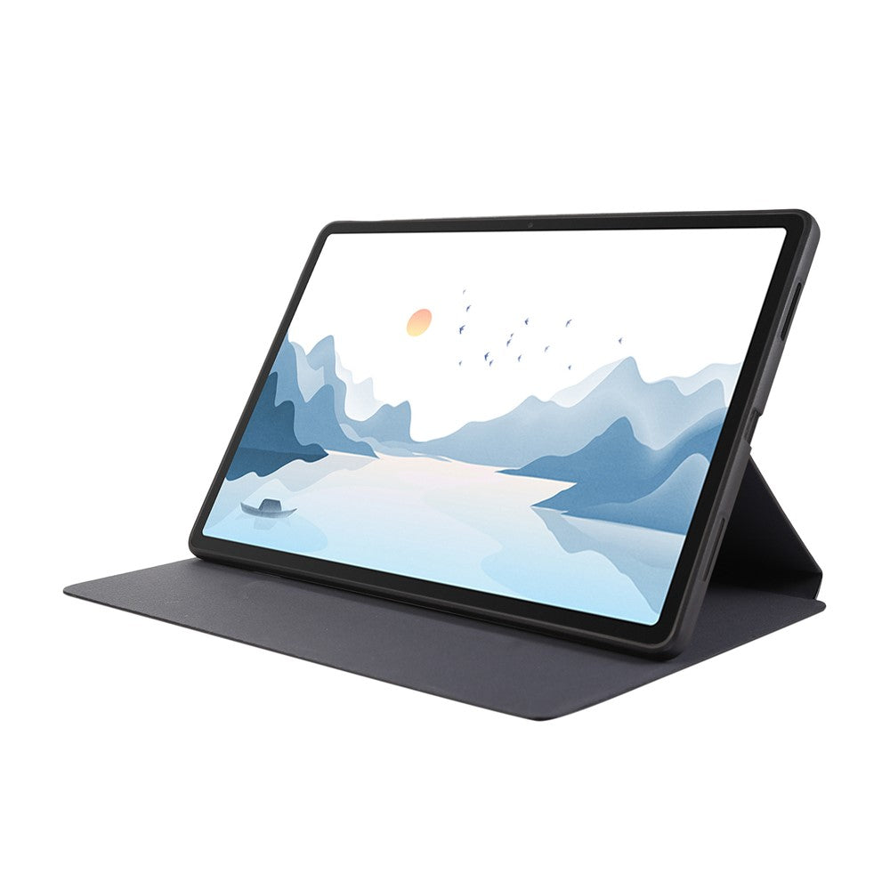 For Lenovo Xiaoxin Pad Pro 12.7 inch Case Shockproof PU Leather Flip Tablet Cover with Stand - Black