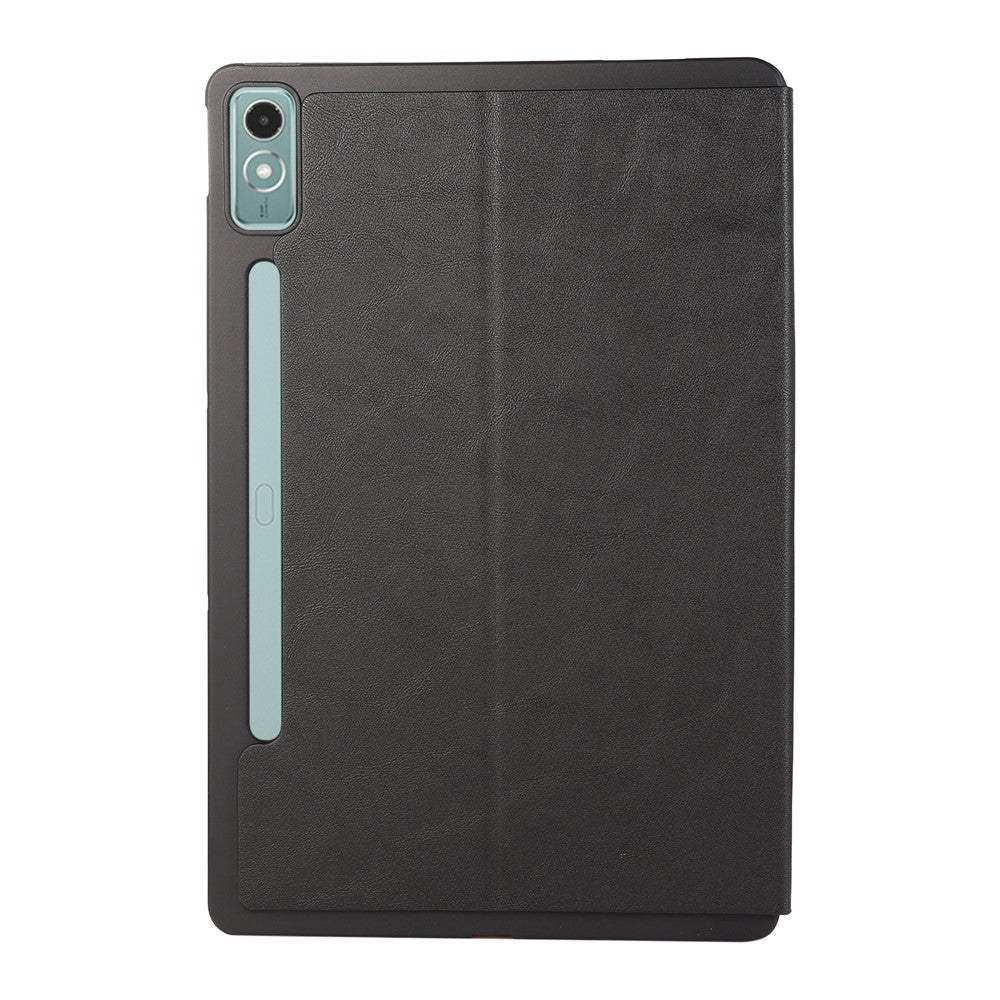 For Lenovo Xiaoxin Pad Pro 12.7 inch Case Shockproof PU Leather Flip Tablet Cover with Stand - Black