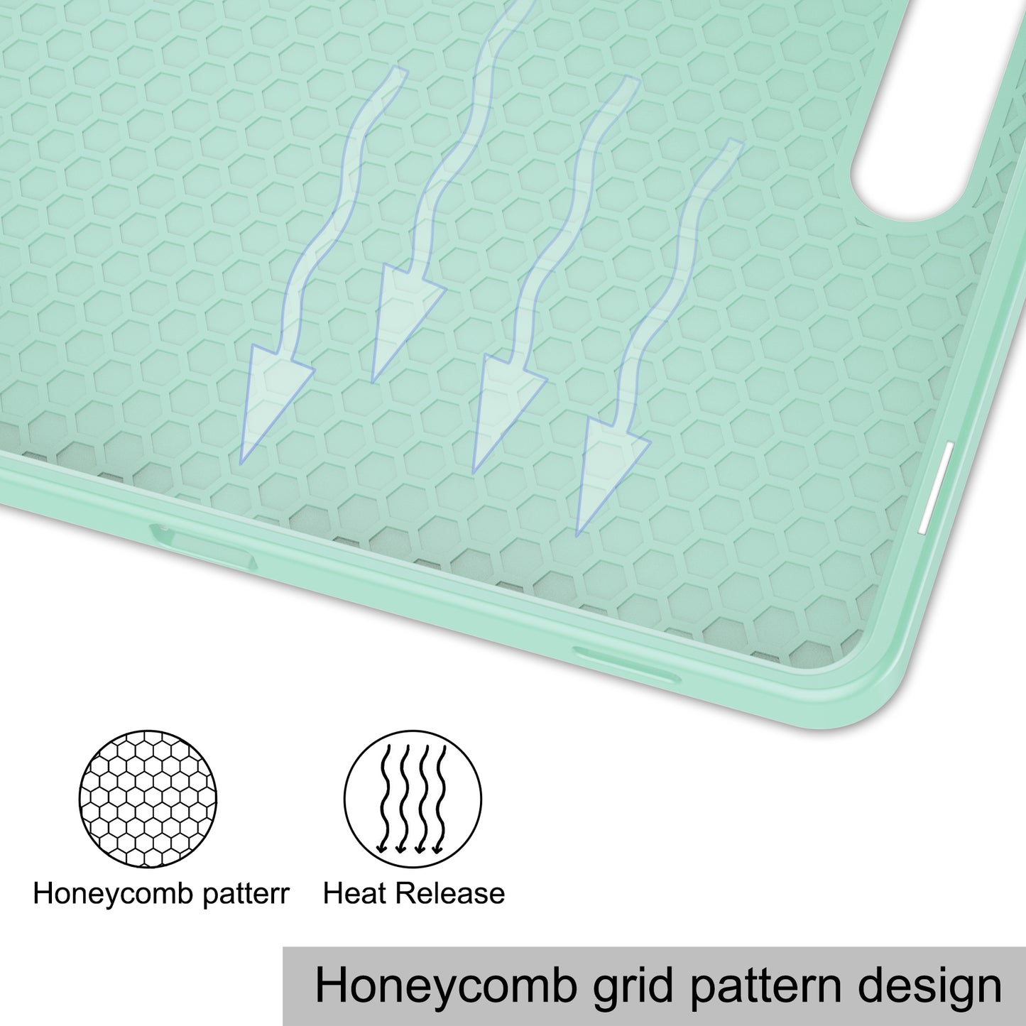 For Samsung Galaxy Tab S9 FE Leather Case Tri-fold Stand Pen Slot Tablet Cover - Mint Green