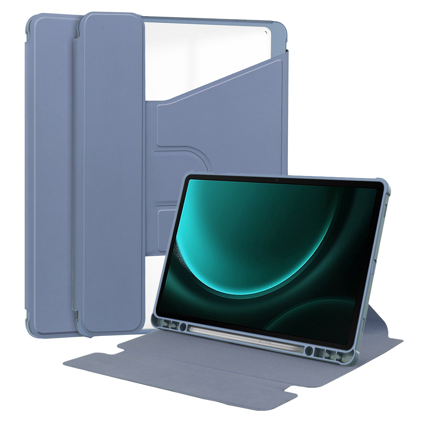 For Samsung Galaxy Tab S9 FE+ Case Rotating Stand Tablet Cover (without Keyboard) - Purple