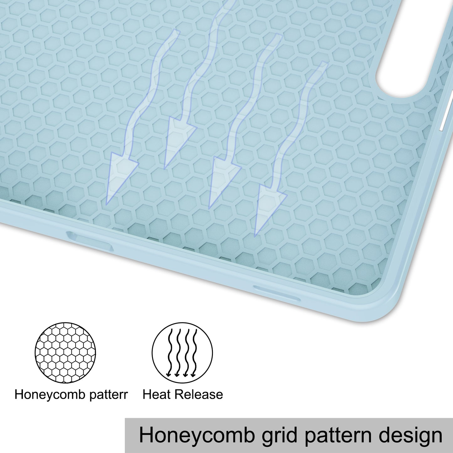 For Samsung Galaxy Tab S9 FE+ Case Tri-fold Stand Pen Slot Tablet Leather Cover - Sky Blue