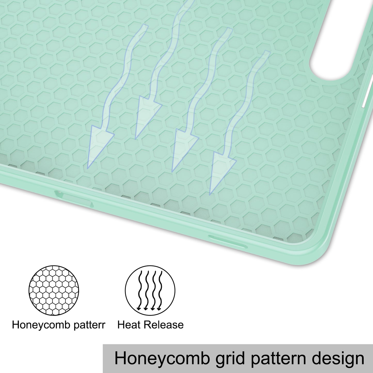 For Samsung Galaxy Tab S9 FE+ Case Tri-fold Stand Pen Slot Tablet Leather Cover - Mint Green