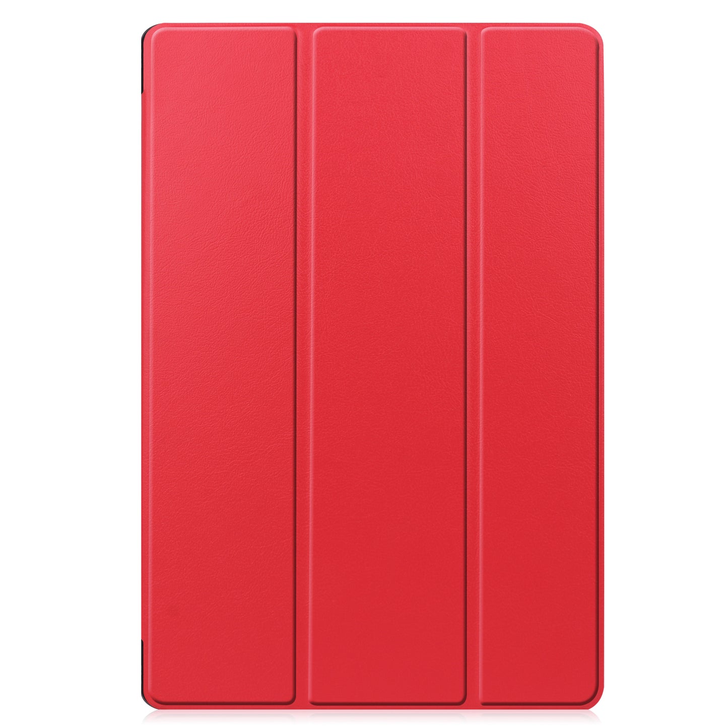 For Samsung Galaxy Tab S9 FE+ Leather Case Tablet Cover with Tri-fold Stand - Red