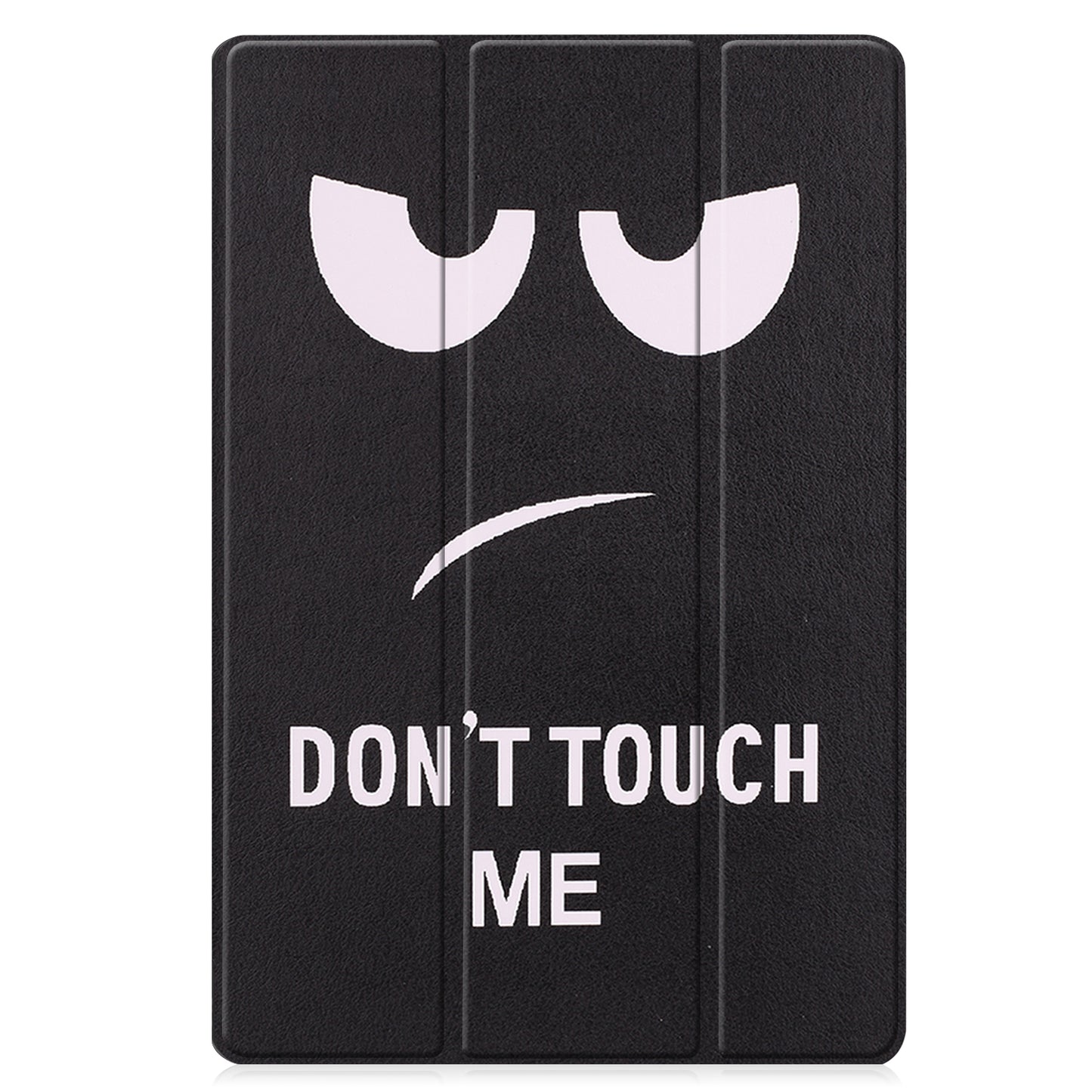 For Samsung Galaxy Tab S9 FE+ Case Tri-fold Stand PU Leather Tablet Cover - Don't Touch Me