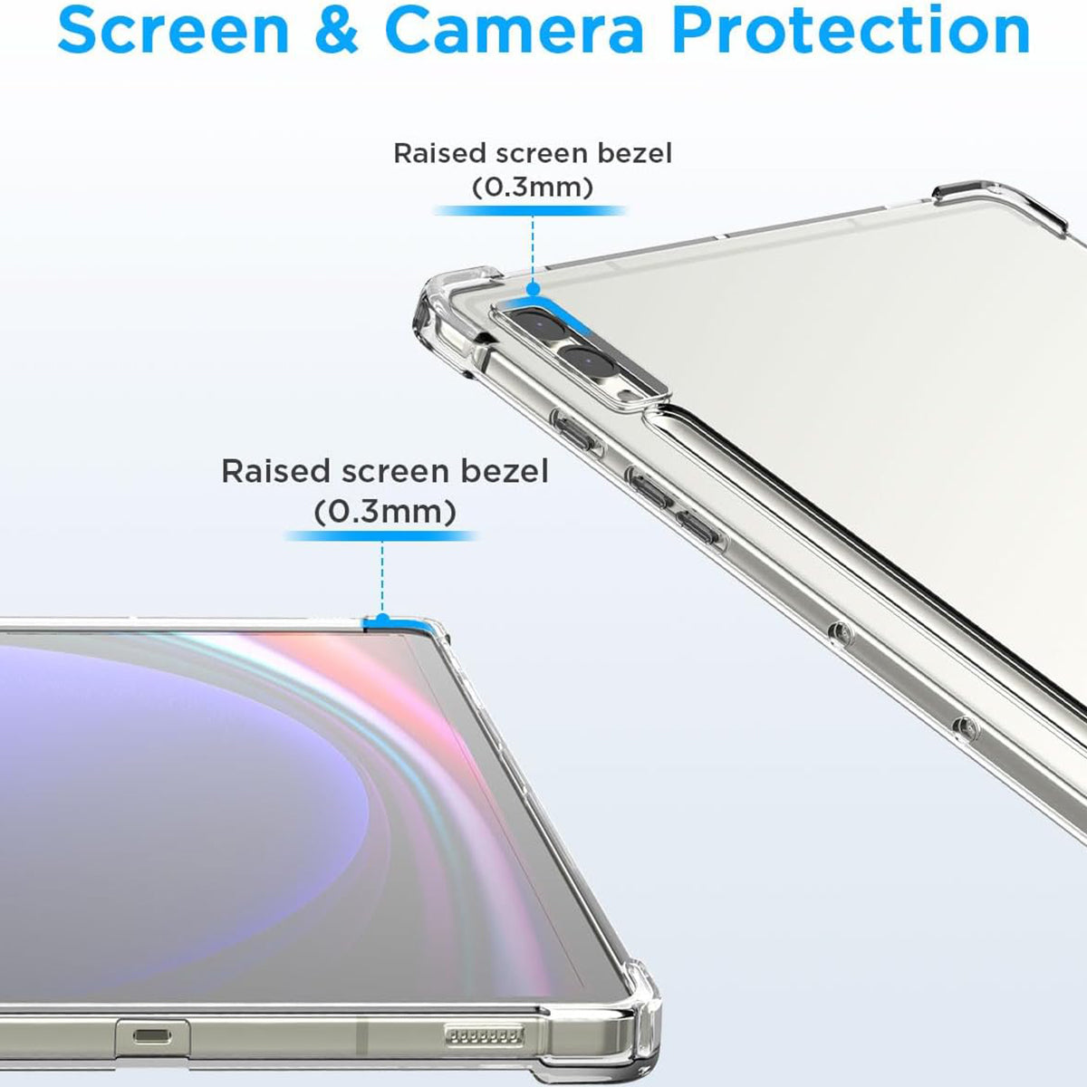 For Samsung Galaxy Tab S9 FE+ Case HD Clear Shell Drop-proof Protective Tablet TPU Cover