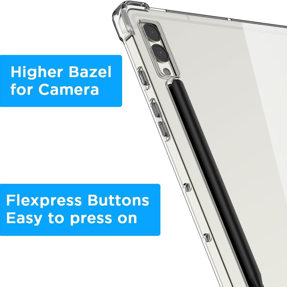 For Samsung Galaxy Tab S9 FE+ Case HD Clear Shell Drop-proof Protective Tablet TPU Cover