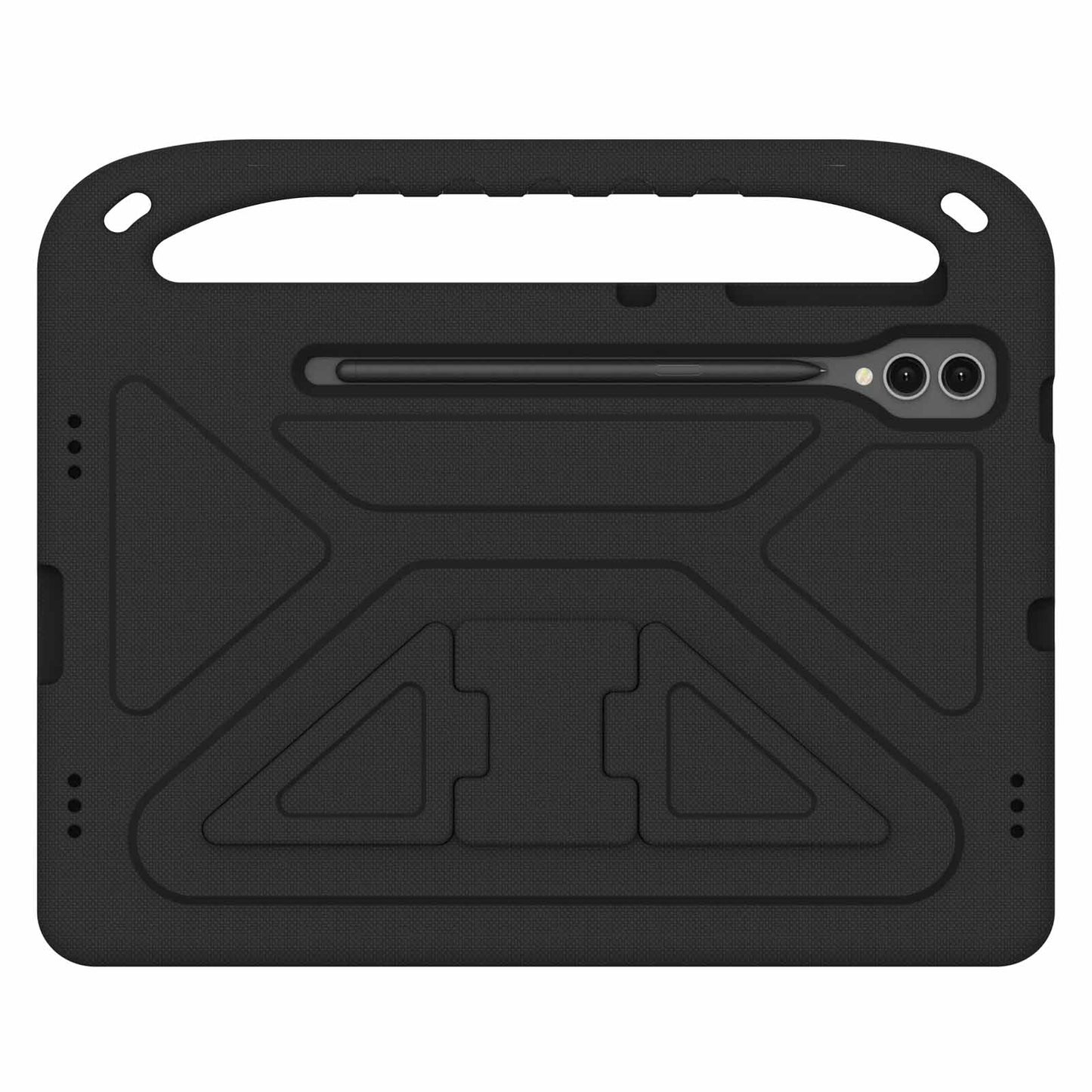 For Samsung Galaxy Tab S9 FE+ Case Hand Grip EVA Tablet Kickstand Cover - Black