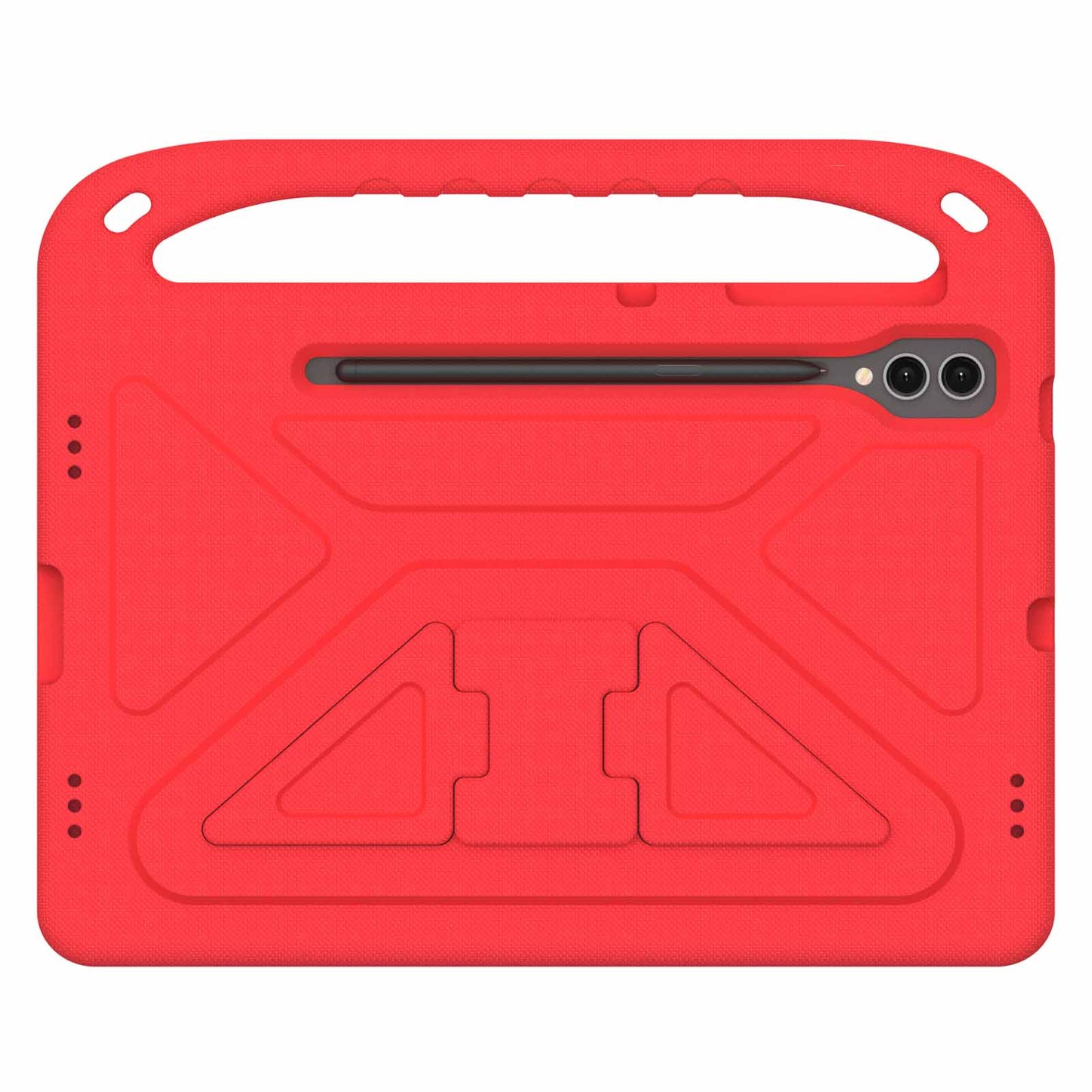 For Samsung Galaxy Tab S9 FE+ Case Hand Grip EVA Tablet Kickstand Cover - Red