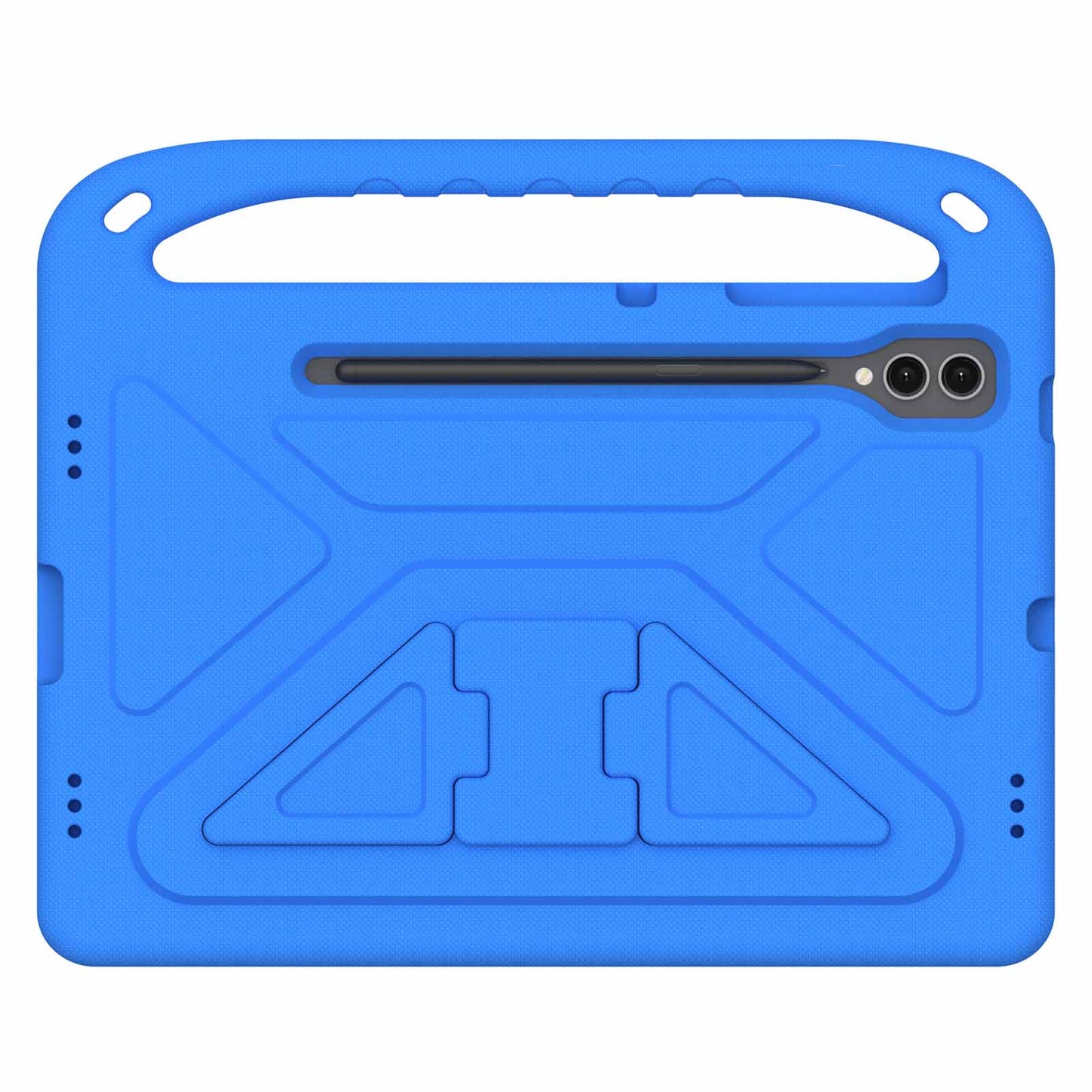 For Samsung Galaxy Tab S9 FE+ Case Hand Grip EVA Tablet Kickstand Cover - Blue
