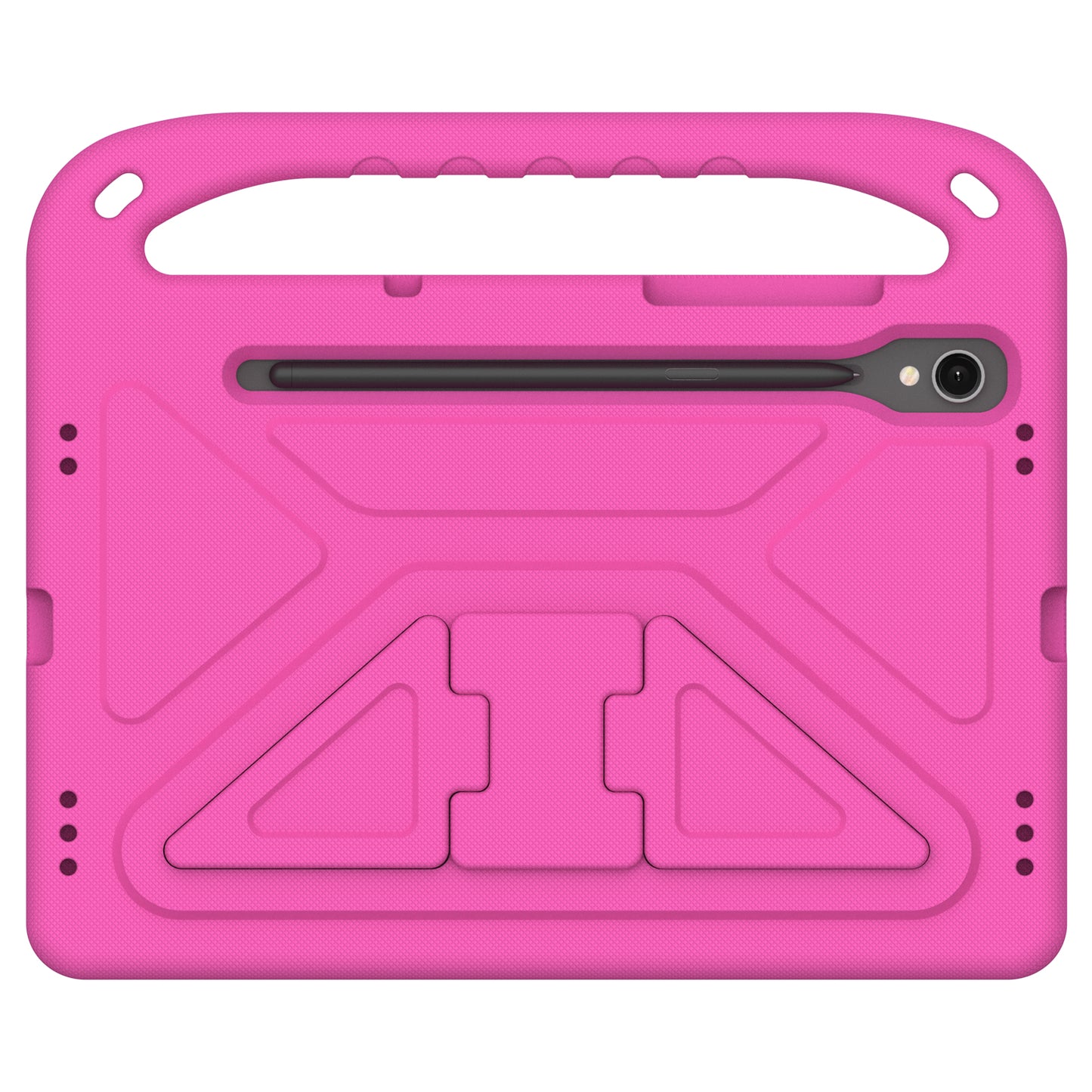 For Samsung Galaxy Tab S9 FE Case Kickstand EVA Tablet Cover with Hand Grip - Rose