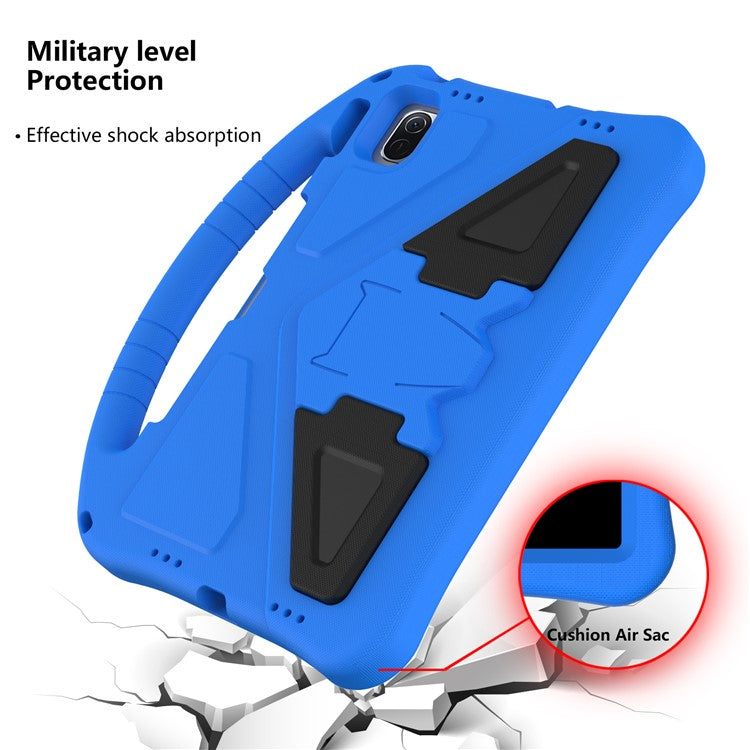 For Xiaomi Pad 6 / Pad 6 Pro / Huawei MatePad SE 11 Kids Tablet Case Handle Kickstand Rugged EVA Cover - Blue