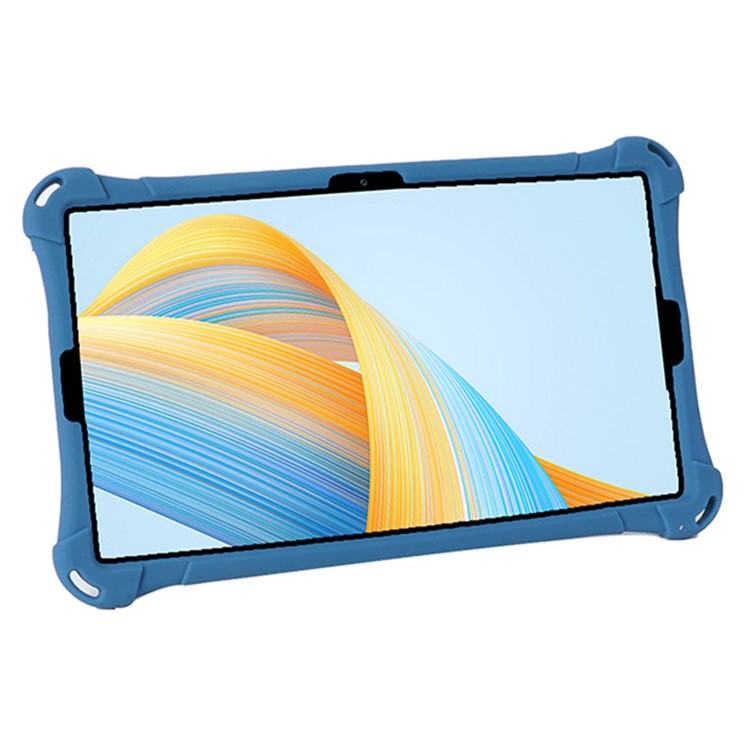 For Samsung Galaxy Tab A9 Case Anti-drop PC+Silicone Tablet Cover with Shoulder Strap - Dark Blue
