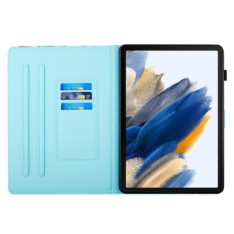 For Samsung Galaxy Tab A8 10.5 (2021) X205 X200 / (2022) Case PU Leather Card Holder Tablet Cover - Sea Wave