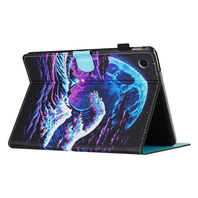 For Samsung Galaxy Tab A8 10.5 (2021) X205 X200 / (2022) Case PU Leather Card Holder Tablet Cover - Sea Wave