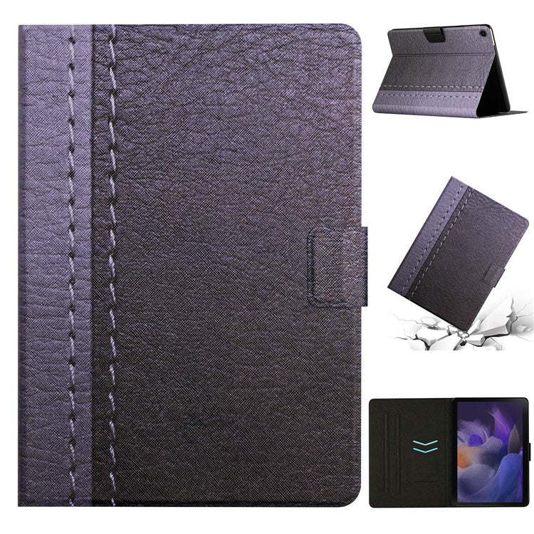 For Samsung Galaxy Tab A9 Pattern Folio Case Smart PU Leather Tablet Cover - Grey