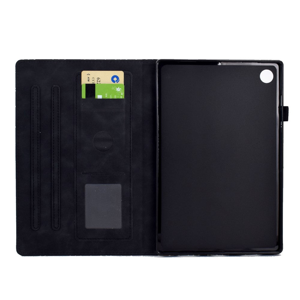 For Lenovo Tab M10 (Gen 3) Case PU Leather Tablet Cover with Card Holder - Black