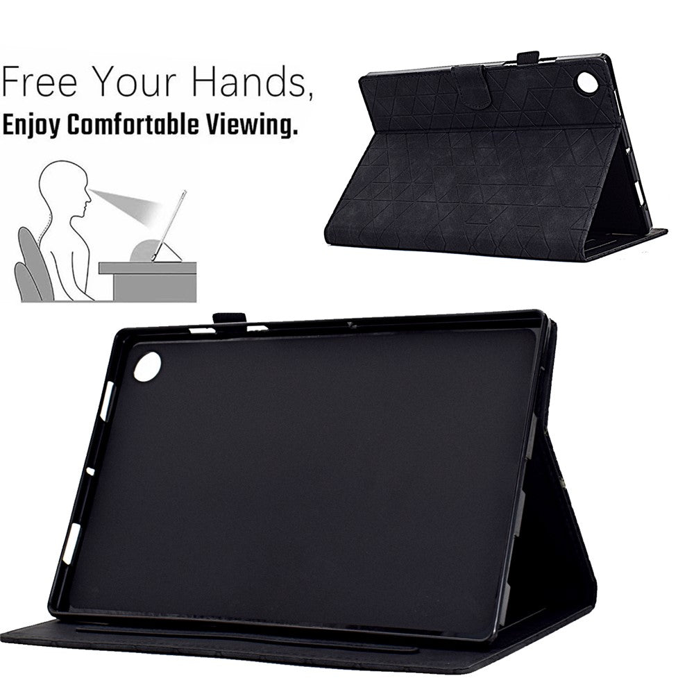 For Lenovo Tab M10 (Gen 3) Case PU Leather Tablet Cover with Card Holder - Black