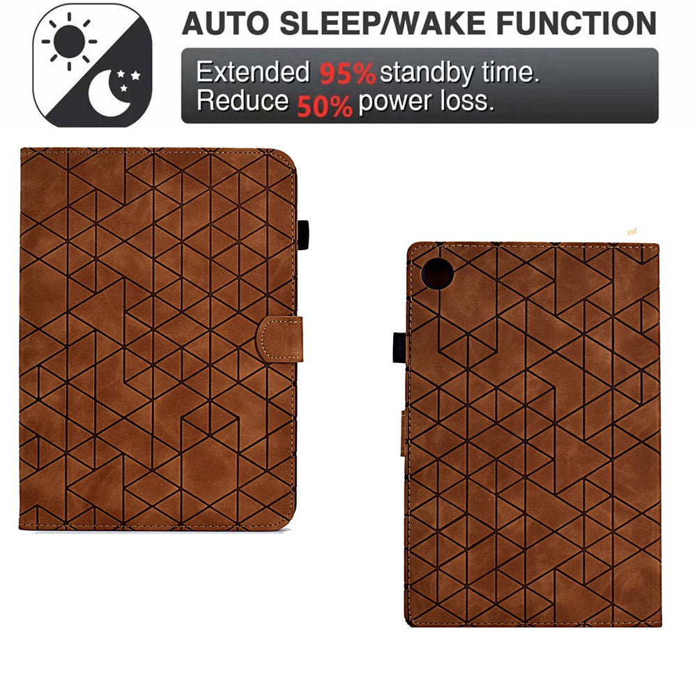 For Lenovo Tab M10 (Gen 3) Case PU Leather Tablet Cover with Card Holder - Brown