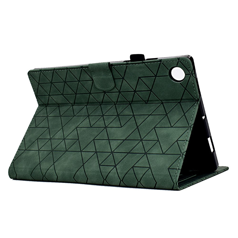 For Lenovo Tab M10 Plus (3rd Gen) Case Card Slots Tablet Leather Cover - Green