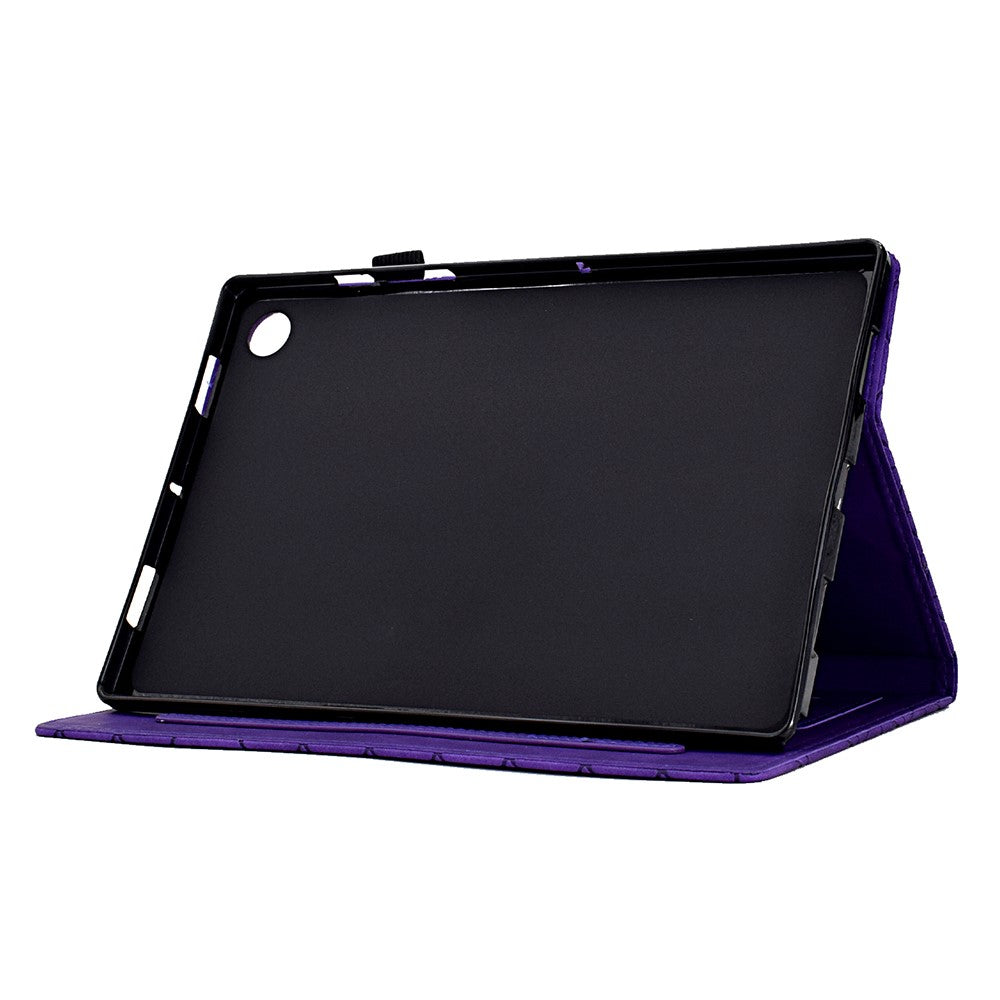 For Lenovo Tab M10 Plus (3rd Gen) Case Card Slots Tablet Leather Cover - Purple