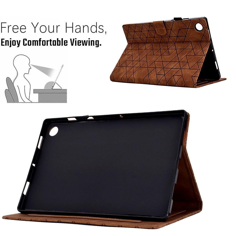 For Lenovo Tab M10 Plus (3rd Gen) Case Card Slots Tablet Leather Cover - Brown