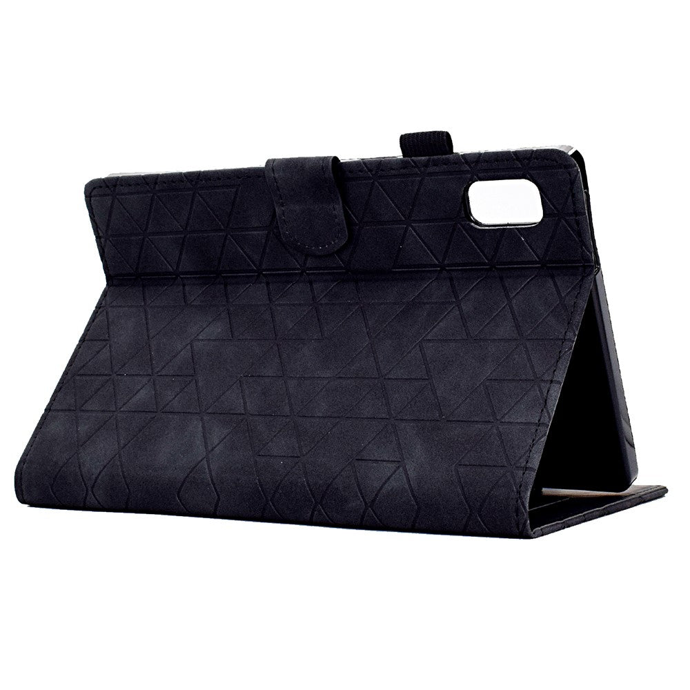 For Lenovo Tab P11 Gen 2 TB-350 Case PU Leather Card Slots Tablet Stand Cover - Black
