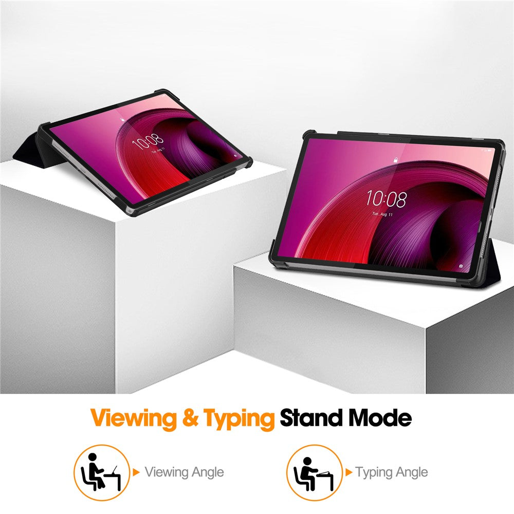 For Lenovo Tab M11 / Xiaoxin Pad 11 2024 Case Trifold Stand Pattern Printing Tablet Leather Cover - Don't Touch Me