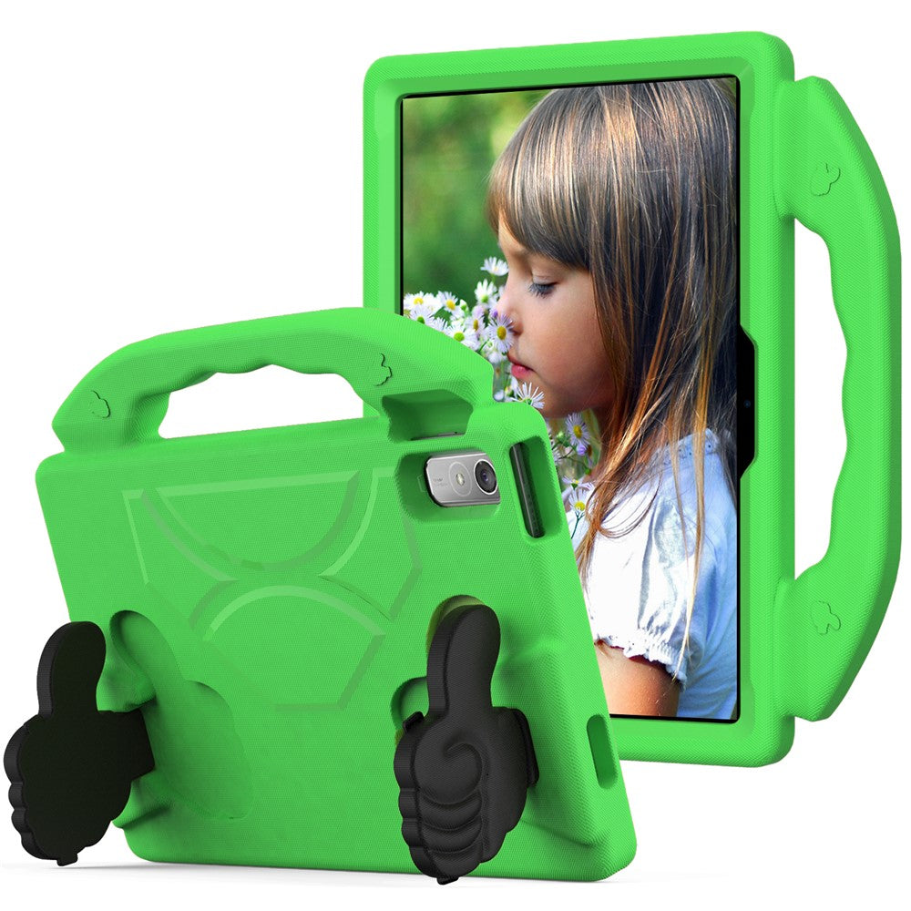 For Lenovo Tab P11 Pro Gen 2 EVA Case Thumbs Up Integrated Kickstand Tablet Cover - Green